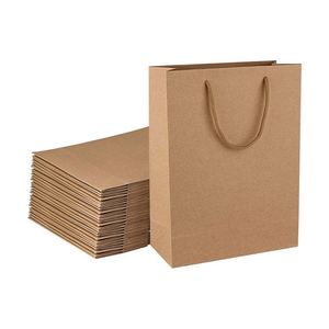 Bolsas de Papel Kraft para Compras, Bolsas de Papel Kraft con Logotipo Personalizado, Impresión Offset, Embalaje para Regalos o Pequeños Objetos - Product Image 1