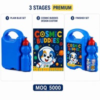 Lot de bouteilles d'eau et boîtes à lunch Dacheng écologiques de style américain pour enfants avec poignée intégrée et design de dessin animé – Vaisselle en gros