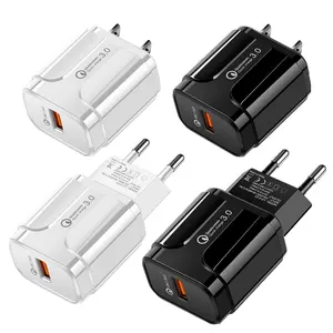 2022 Trending products QC3.0 Electric Charging Power adapter US EU standard 18 watt USB fast Charger