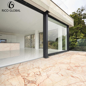 Mármol Rosa Claro en Losa Grande con Vetas Rojas Naturales Pulido para Decoración de Paredes y Pisos Interiores - Product Image 2