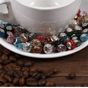 Perles en cristal multicolores de 12 mm, perles en cristal pleine de diamants, bricolage, 4 rangées, perles Shambhala, grand trou, perles en acrylique, plastique, lucite, argile pour bijoux - Product Image 3