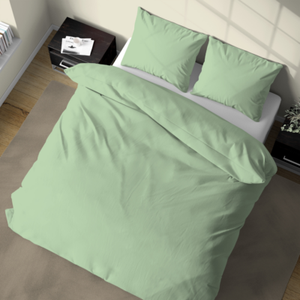 Ensemble de housse de couette 100% coton vert UK King 230x220cm Literie - Product Image 1