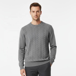 Customize Clothing Manufacturer <b>Men's</b> Sweater Knit Stitch Long Sleeve 3D Argyle High Quality Winter Knitted <b>Pullover</b> Sweatshirts - Product Image 3