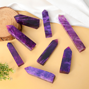 หินมูนสโตนสีม่วงธรรมชาติทรงหอกสำหรับตกแต่งบ้าน ขายส่ง - Product Image 1