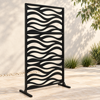 Brise-vue en métal thermolaqué résistant aux intempéries, couleur Pantone, 1200x600mm pour patio, emballage plat OEM, faible MOQ