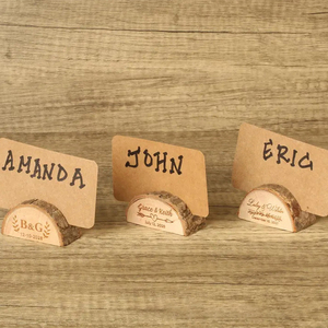 Personalized Wooden <b>Table</b> <b>Number</b> <b>Holders</b> Custom Engraved Name Letters Rustic Style Creative <b>Wedding</b> Tabletop Sign Decorations - Product Image 2