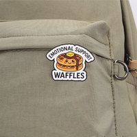 Épinglette en émail mignonne en forme de crêpe et gaufre pour veste, sac à dos et tenue quotidienne, accessoire de mode et de décoration