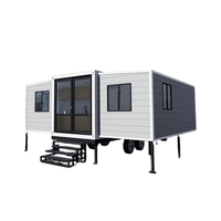 Maison moderne en conteneur extensible de 20 pieds, conçue sur mesure, économique, portable, préfabriquée, modulaire, avec chambre et fenêtre en verre