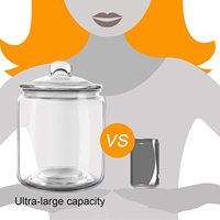 Pot de conservation en verre rond transparent de 1 gallon, grande capacité, hermétique, couvercle avec joint en caoutchouc anti-fuite, récipient de stockage multifonctionnel