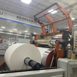 Rouleaux de papier PE enduit double face biodégradable de haute qualité, résistants à l'eau et adaptés aux aliments, pour la fabrication de gobelets en papier - Product Image 1