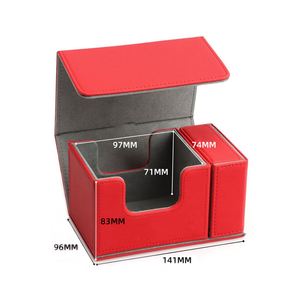Boîtes à cartes en cuir PU FX avec fermeture magnétique, étui horizontal pour cartes à collectionner, boîte à cartes personnalisée pour UG/Magic/Yugioh/TCG - Product Image 4