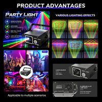 Prix d'usine, boule disco rotative LED couleur, laser rouge vert, lumière laser 100V 240V 15W, lumière de scène pour fête, DJ, disco, KTV, bar