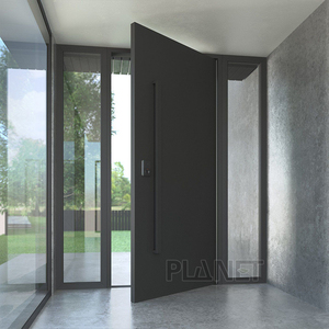 Portes pivotantes <span class=keywords><strong>d</strong></span>'entrée de sécurité en acier intérieur personnalisées et peu coûteuses Portes pivotantes <span class=keywords><strong>d</strong></span>'entrée avant extérieures pour les maisons - Product Image 5