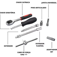 Kit de réparation de clé à cliquet OEM CXS-A-137, 46 pièces, en acier inoxydable, emballé dans une boîte, pour la réparation de vélos/motos/voitures