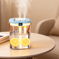 Diffuseur d'arômes portable sans fil à 3 modes de brume, grande capacité 1350 ml, humidificateur à brume froide rechargeable USB