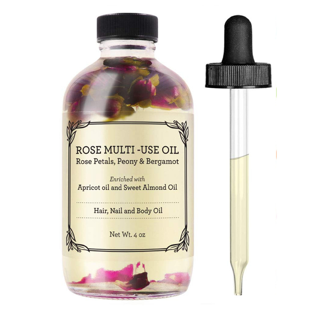 Собственная Марка, лучшее натуральное масло для массажа лица и тела с лепестками роз