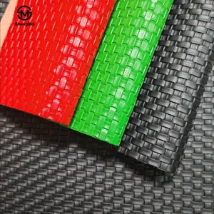 Patrón de tejido de cuero sintético de imitación de PU Patrón de corteza en relieve de onda arrugada antimoho decorativo para zapatos de mochila - Product Image 5