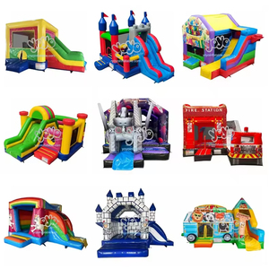 สไลเดอร์น้ำเป่าลมลดราคาสุดฮอต พร้อมบ้านลม บ่อบาดาล และผนังปีนป่าย สำหรับเด็กๆ จัดปาร์ตี้กลางแจ้ง - Product Image 3