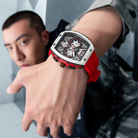 Montre à quartz pour homme TIMEARTX, bracelet en silicone, système lumineux, lecture nocturne, design non conventionnel, série X TA-5560