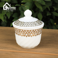 Assiette en verre opale dorée de luxe bol cuillère pot trempé 72 pièces ensemble de vaisselle en verre opale blanc passe au micro-ondes pour l'Egypte