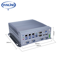 Jeu de puces Q170 personnalisable SATA HDD PCIe Mini Slots Fanless 6 ports COM 9 entrée 36V Mini accessoires PC industriels intégrés