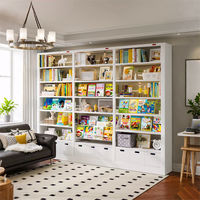 Étagère en métal à 6 niveaux et étagère à livres bibliothèque étagère modulaire bibliothèque blanche vitrine présentoir enfants étagère à livres stockage