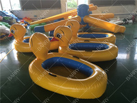Bateau à rames d'eau gonflable Piscine Flotteur Bateaux Canard Chien Pingouin Jouet flottant pour enfants Amusement