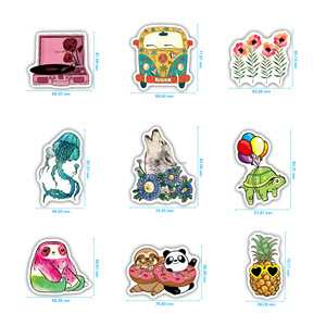 Juego de Pegatinas de PVC Impermeables Personalizadas con Diversos Estilos, Gráficos Abstractos de Perezosos Divertidos, Animales y Plantas, para Manualidades y Regalos - Product Image 6