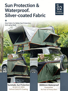 Tente de toit rigide pour SUV, <span class=keywords><strong>camping</strong></span> en voiture, imperméable, pliable, pop-up avec échelle, tente de toit pour véhicule toutes saisons - Product Image 6