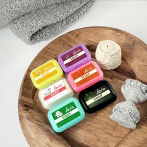 160g sữa dê Hộp xà phòng đặt du lịch Xà phòng hoa hồng hoa cúc hoa oải hương làm sạch xà phòng làm sạch kháng khuẩn và làm sáng - Product Image 2