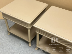 Mesita de Noche Francesa de Madera Maciza de Alta Calidad, Diseño Cuadrado Minimalista, la Más Popular - Product Image 3