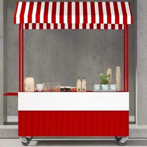 Petit chariot de vente ambulant à trois roues pour l'extérieur, idéal pour le café, les hot-dogs, la crème glacée, la restauration rapide, la charcuterie et les stands de limonade - Product Image 3