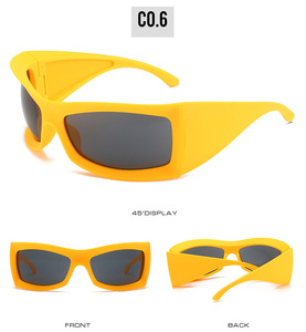 DL lunettes de soleil surdimensionnées <span class=keywords><strong>2023</strong></span>, <span class=keywords><strong>pas</strong></span> <span class=keywords><strong>cher</strong></span>, cyclisme, équitation, enrouler, Y2K, sport, lunettes de soleil, technologie, personnalisées - Product Image 3