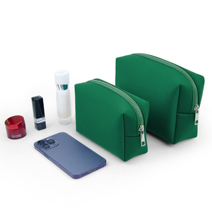 OEM Neoprene Cosmetic Pouch Portable Fashionable Large Size Zipper Closure Reusable Water Resistant Foldable Cosmetic <b>Cases</b> - Product Image 5