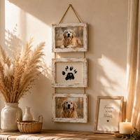 Cadre souvenir pour animaux de compagnie avec empreinte de patte et photo de chat