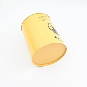 Boîte à thé en métal ronde personnalisée avec couvercle en dôme, jaune brillant, impression intégrale, vide, pour l'emballage de thé aux jujubes et de tisanes - Product Image 5