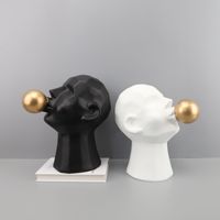 Statues de personnage à bulles créatives en résine européenne pour la décoration intérieure Ornement de poupée mignon personnalisé pour bar café
