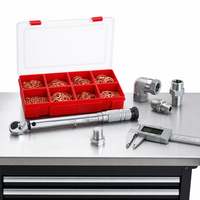 Assortiment de 320 rondelles d'étanchéité en cuivre massif pour l'huile, le carburant et les fixations hydrauliques – Kit de joints d'étanchéité