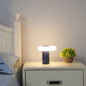 Lámpara de escritorio de mesa recargable por <span class=keywords><strong>USB</strong></span>, luz <span class=keywords><strong>LED</strong></span> inalámbrica de aluminio para restaurante, moderna - Product Image 3