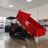 Mini-transporteur chenillé diesel, mini-dumper, véhicule de transport hydraulique avec pompe et roulement, capacité de benne de 5 tonnes