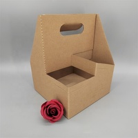 Boîtes cadeaux en carton ondulé brun recyclé pour l'expédition de fleurs, emballage de luxe personnalisé, revêtement UV, laminage mat
