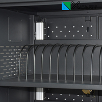 Station de charge multi-appareils, armoire de charge 16+16 ports avec PDU, chariot métallique USB mobile pour les écoles, les bureaux, les iPad, les ordinateurs portables, les tablettes