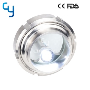 Vente directe d'usine, verre de visée rond en acier inoxydable sanitaire, type soudure, avec lampe de recharge - Product Image 4