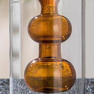 Paquete de 6 Jarrones Modernos de Mesa 'Bubbles' de Vidrio Verde Transparente, Altura 15 cm, Diámetro 7 cm (920939868) - Product Image 2