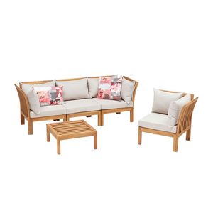 Juego de sofá de exterior de madera de acacia de lujo | Muebles de patio modernos para todo tipo de clima para hoteles, villas y patios | Hecho en Vietnam - Product Image 1