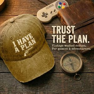 SFPJTL I Have a Plan Funny Dad Hat - Gorra de béisbol de algodón lavado ajustable con diseño de letras - Regalo único para papá/esposo - Product Image 3