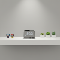 K11 Nieuwe Draadloze 5.0 Wekker met Ingebouwde Microfoon 3W Uitgangsvermogen USB Opladen LED Spiegel Slimme Radio Plastic Speaker Klein