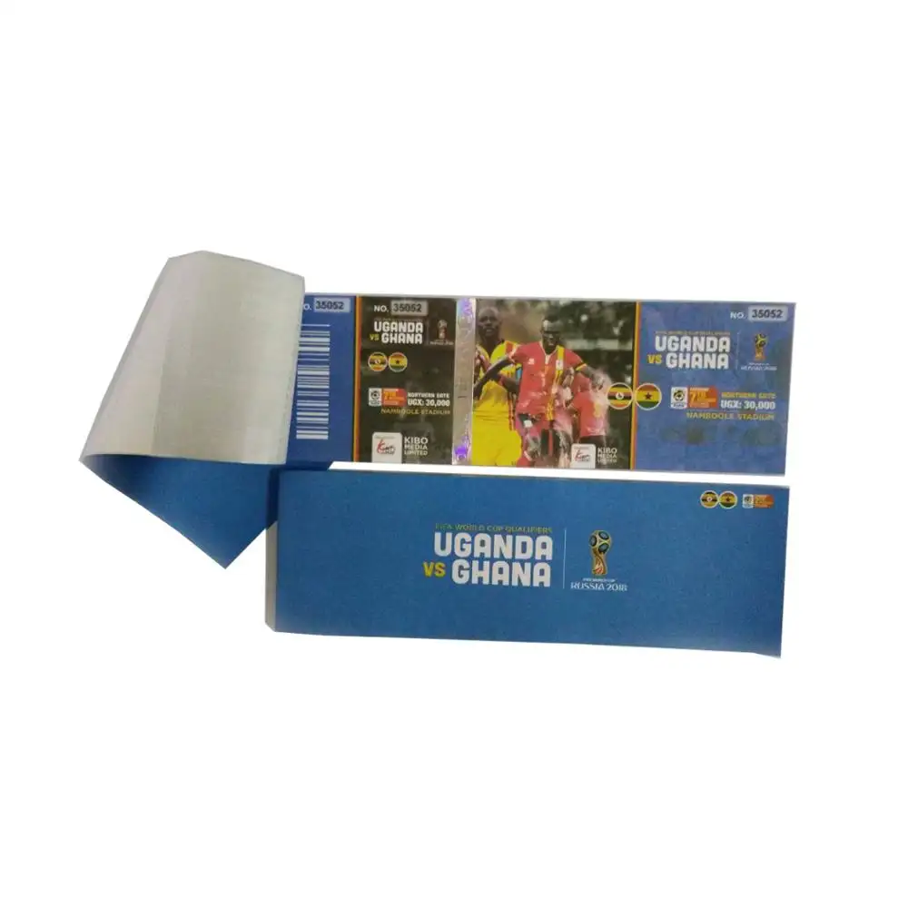 अनुकूलित वॉटरमार्क कागज मुद्रण उपहार डिस्काउंट कूपन/टिकट बुकलेट