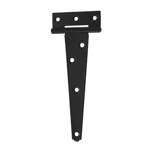 Bisagra en T de 3-6 pulgadas, negra, de alta resistencia, para gabinetes de madera, puertas de granero de hierro, acero laminado en frío de 1.5 mm de espesor, 6 orificios, industrial - Product Image 1