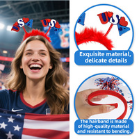 Serre-têtes du 4 juillet, accessoires de fête patriotiques, chapeau de l'oncle Sam, décorations capillaires drapeau américain pour la fête de l'Indépendance